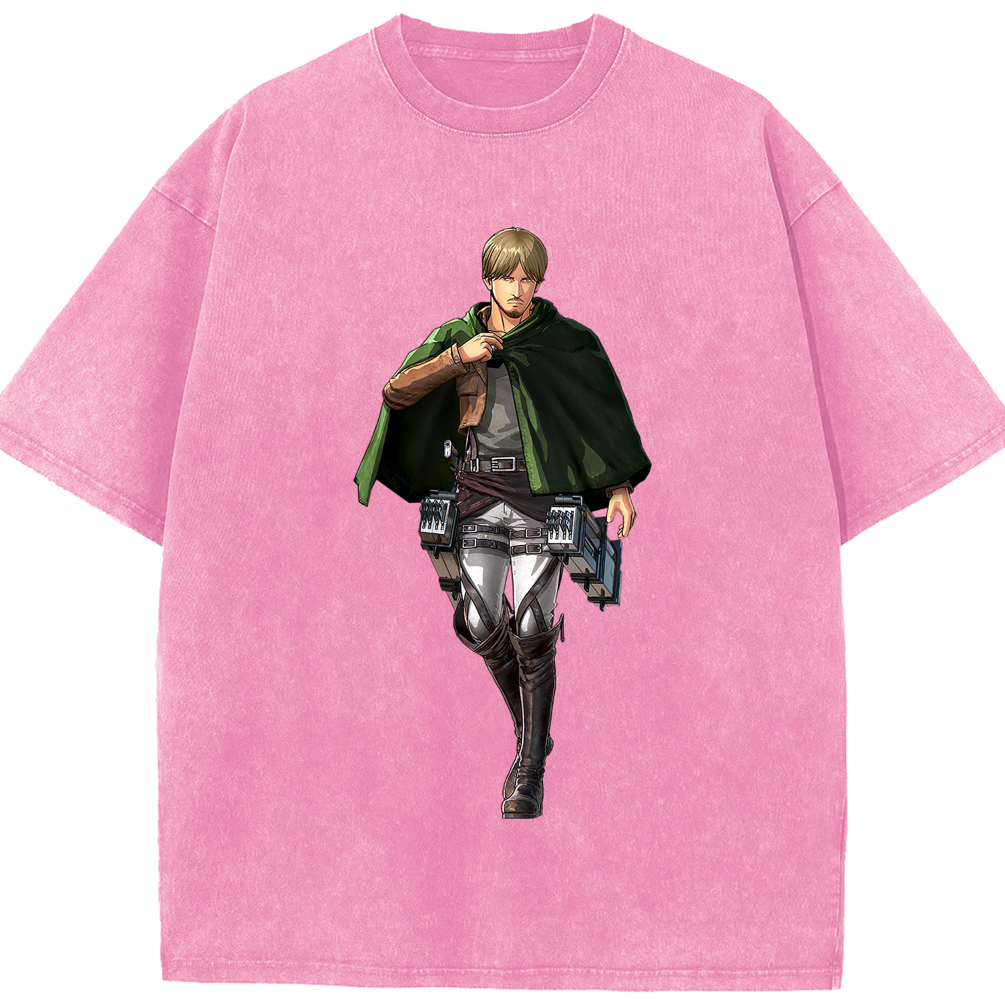 （画像用） 進撃の巨人 ミケ·ザカリアス Attack on Titan Mike Zakarius 綿100% ヴィンテージ風 半袖Tシャツ（フロントプリント）